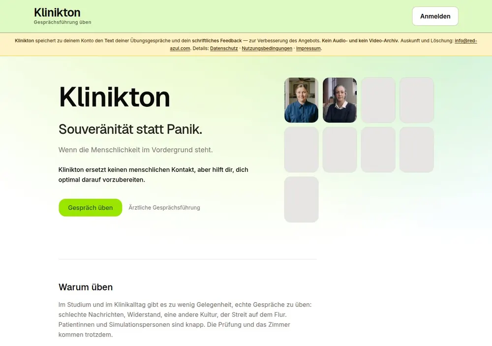 Klinikton – practice medical conversation skills (education only)